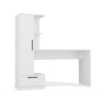 Cosmo bureau + rek set, wit