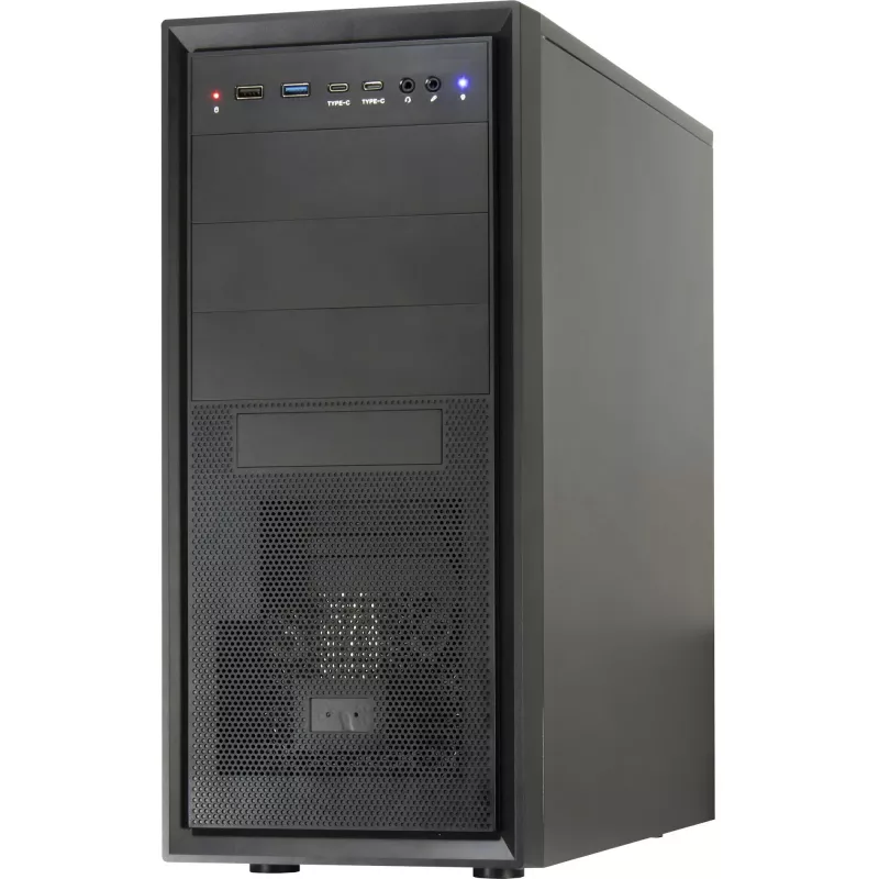 Computerkast Inter-Tech ATX IT-8862 Plaid, kleur zwart