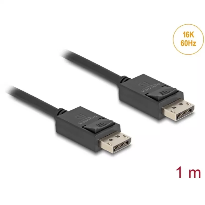 DisplayPort-kabel DeLOCK 81174 1 m zwart DisplayPort naar DisplayPort