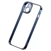 Beschermhoes en pantserglas-set Baseus voor iPhone 14 Plus – glitter transparant blauw