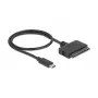 DeLOCK 63803 USB Type-C naar 22-pins SATA 6 Gb/s converter, 2,5 inch, USB 3.2 Gen 2, 0,5 m, zwart