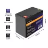 LiFePO4-batterij QOLTEC 12,8 V 50 Ah (model 53704) voor backup en energieopslag
