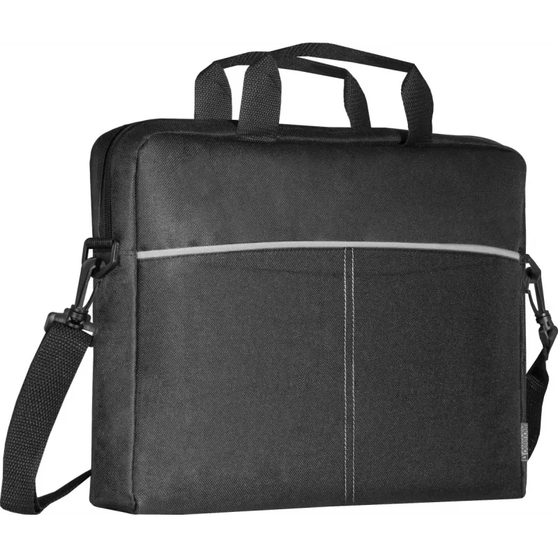 Laptoptas DEFENDER Lite 39,6 cm (15,6 inch) zwart/grijs, polyester, rits, draaggreep, afneembare schouderriem