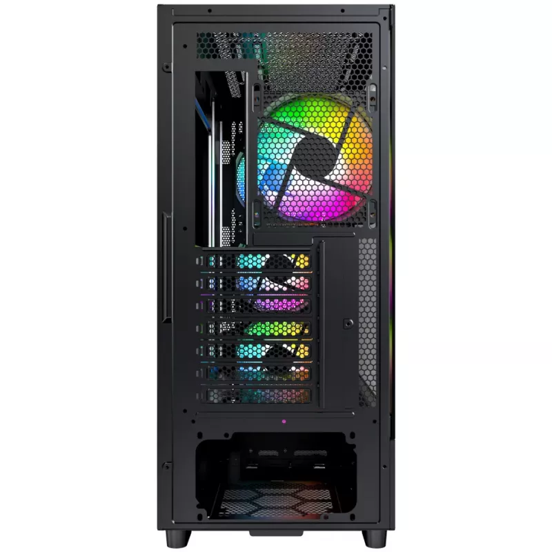 PC-behuizing Montech X5 midi tower zwart ATX 3x 140mm-ventilator