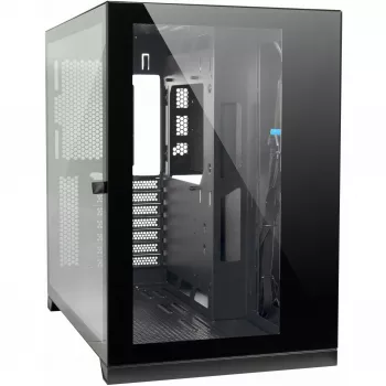 C-703 Vision ATX gaming-behuizing, gehard glas, zwart