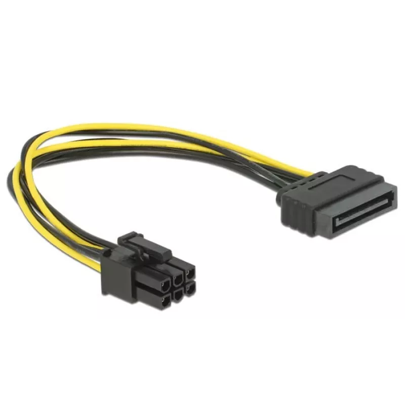Delock 82924 SATA 15-polig naar 6-polig PCI Express stroomkabel