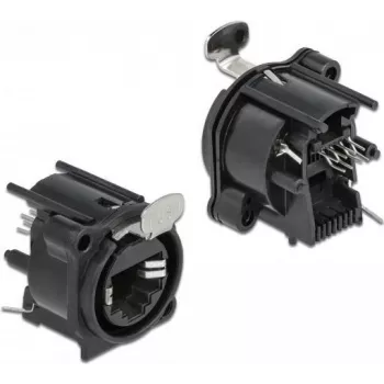 DeLOCK D-type module RJ45 bus om te solderen zwart bus 25 mm