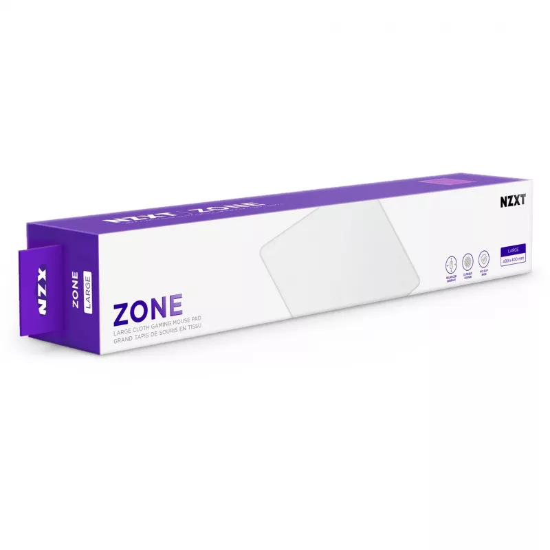 NZXT Zone muismat groot 400x400mm wit MM-LRGSP-WH retail