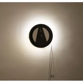 NeXtime klok 3094 Light It Up, Ø18.5 cm, verlichting, wand, zwart