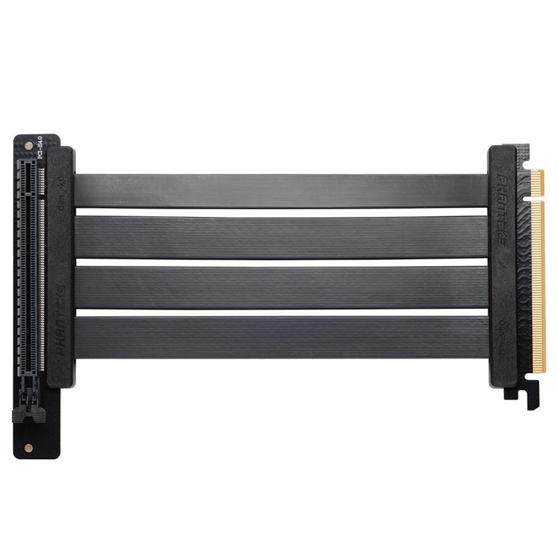 PHANTEKS PCI-E 4.0 x16 Riser Flat Line kabel, 90 graden, 22 cm - zwart