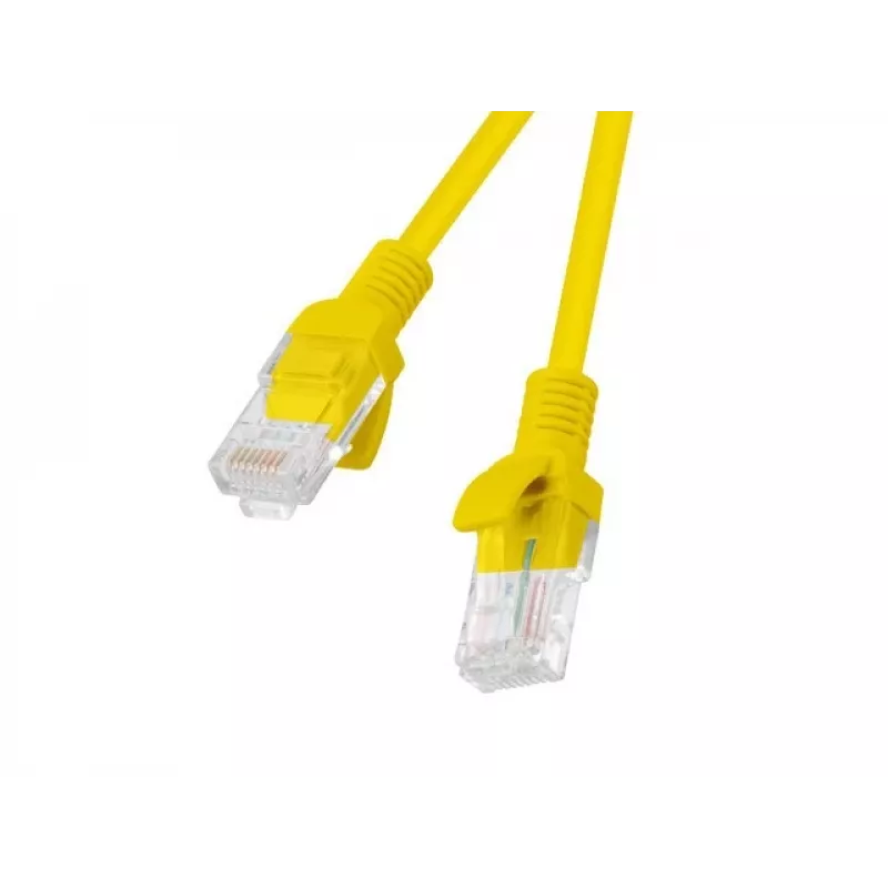 Lanberg PCU5-20CC-0025-Y Cat.5e UTP patchkabel, 0,25 m, Geel, 10-pack