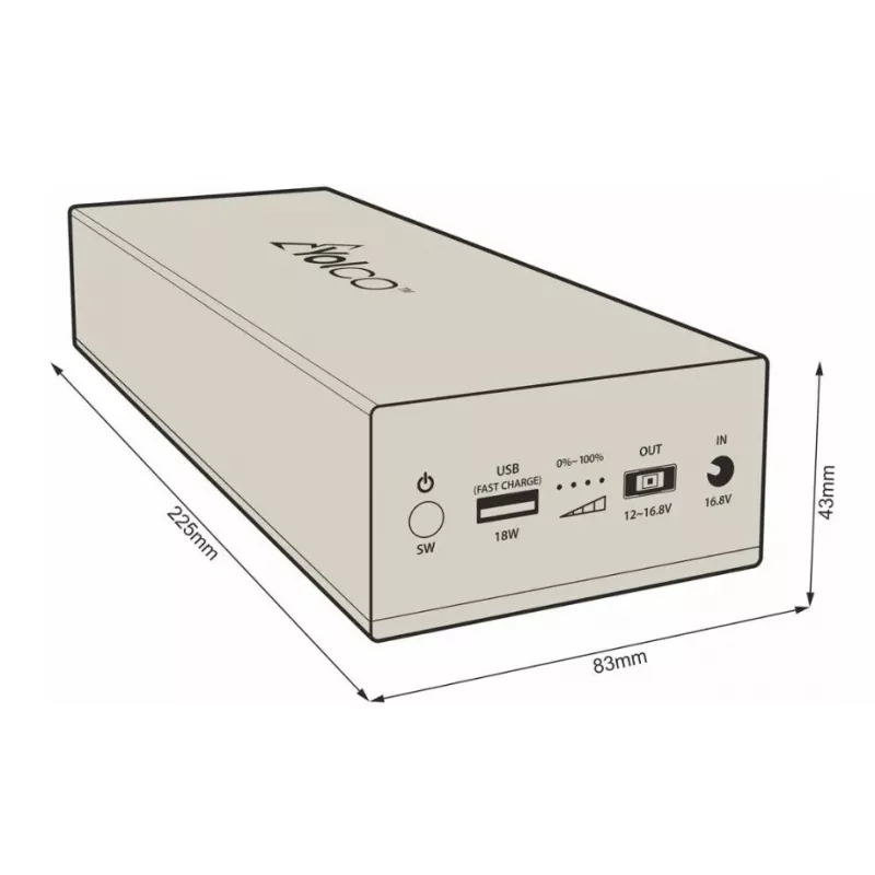 Yolco Externe accu powerbank voor Yolco CSX5-koelkasten