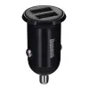 Auto-oplader Baseus Gain Pro universeel zwart – 2× USB 2.0, 2,4 A per poort, ingang 12–24 V, 5 V uitgang