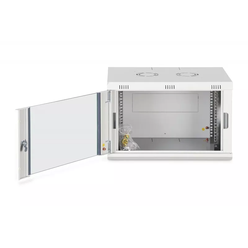 Wandgemonteerde 19-inch rackbehuizing DIGITUS Dynamic-N DN-37100, 7U, 600x450 mm (BxD), IP20, lichtgrijs, ongemonteerd