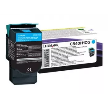 Lexmark C540H1CG tonercartridge voor C540/C543/C544/C546, cyaan, hoog rendement, 2000 pagina's