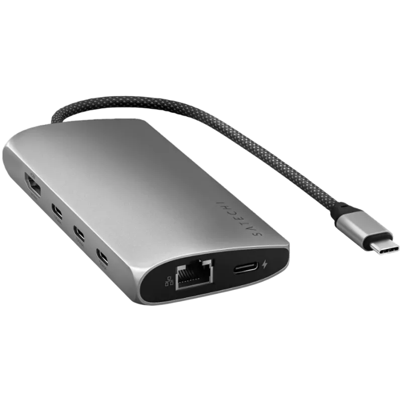 Satechi USB-C multiport-adapter 8K met Ethernet V3 space grey (ST-P8KEM)
