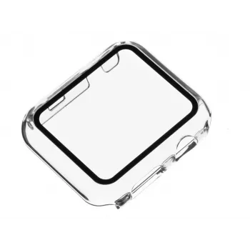 FIXED Pure volledige behuizing polycarbonaat case voor Apple Watch 45mm serie 8, transparant (FIXPUW-436)