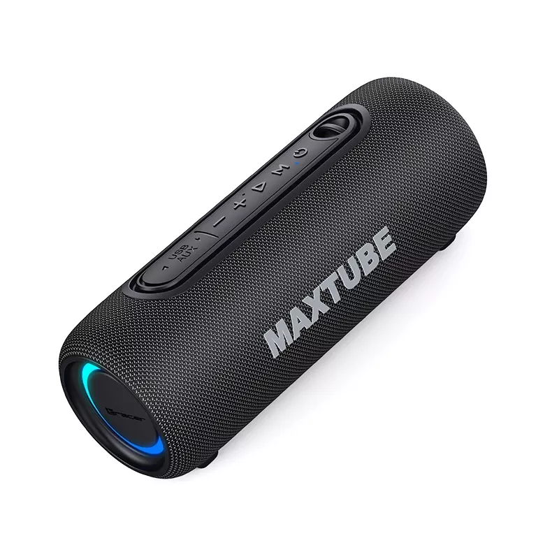 Luidspreker TRACER MaxTube 20W TWS Bluetooth, zwart — draagbaar draadloos geluid, stereogeluid