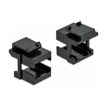 Keystone-afdekking DeLOCK 86806 zwart voor glasvezelkoppeling 10 stuks