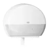 Papieren handdoekdispenser Tork Mini Jumbo Roll 132×345×275 mm, wit, MPN 555000