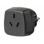 Reisadapter AUS/CN > geaarde stekker, stopcontactadapter zwart