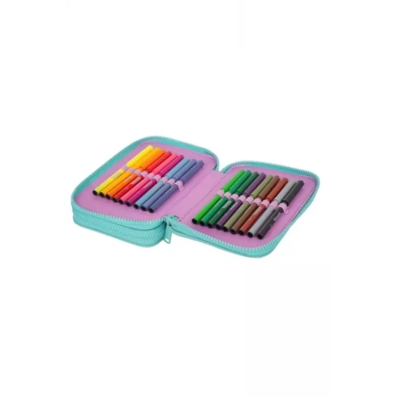 Etui Coolpack Jumper 2 – dubbeldeks ontwerp, rits, stofoppervlak