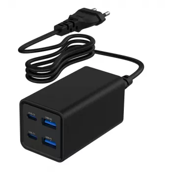 Gembird TA-UC-2A2C-PD65-01-BK oplader voor mobiele apparaten laptop, smartphone zwart AC snel laden binnen