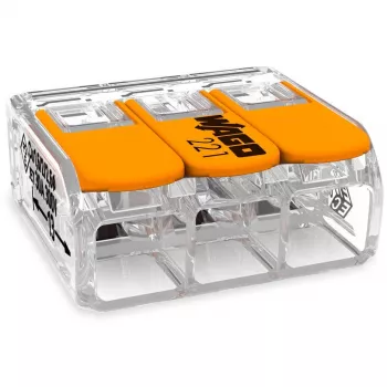 WAGO 221-613 - transparant - 41 A - 450 V - 22,9 mm - 10,1 mm