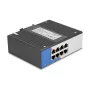 Gigabit Ethernet-switch DELOCK 80163, 8-poorts RJ45 industriële switch, unmanaged, metalen behuizing