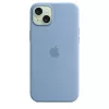 Apple iPhone 15 Plus siliconen hoesje met MagSafe - winterblauw