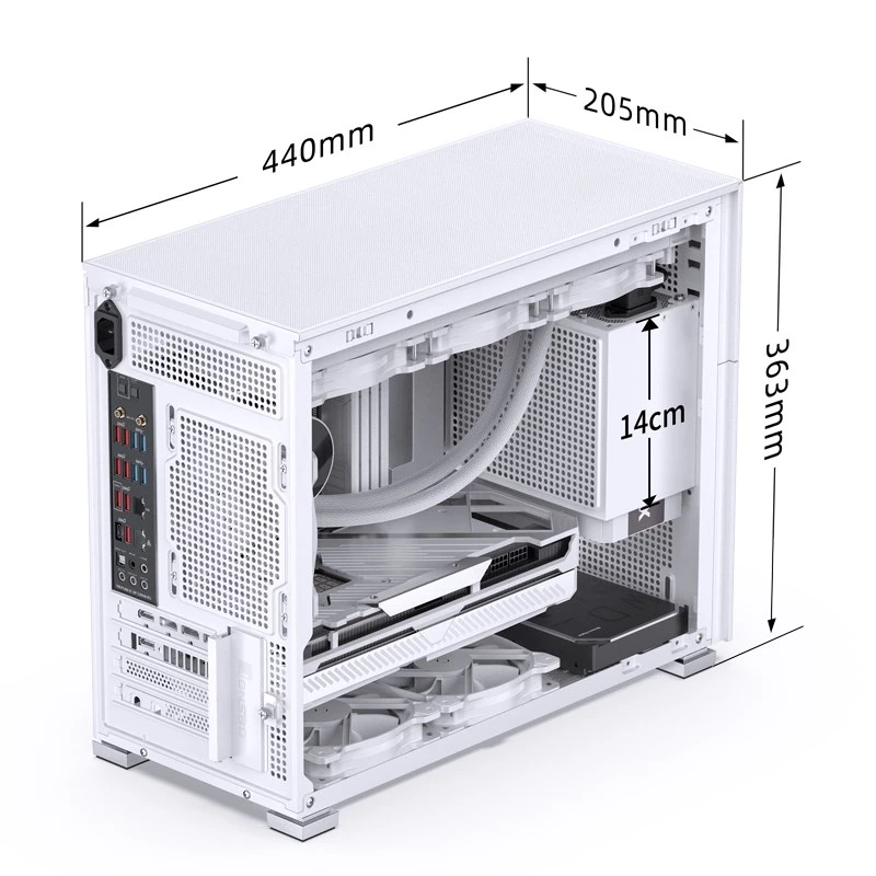 PC-behuizing Jonsbo D31 MESH Midi Tower wit