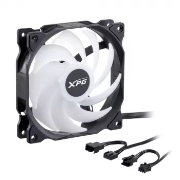 XPG VENTO 120 ARGB PWM (3-pack) zwart, ventilator, 12 cm, 300 tpm, 1850 tpm, zwart