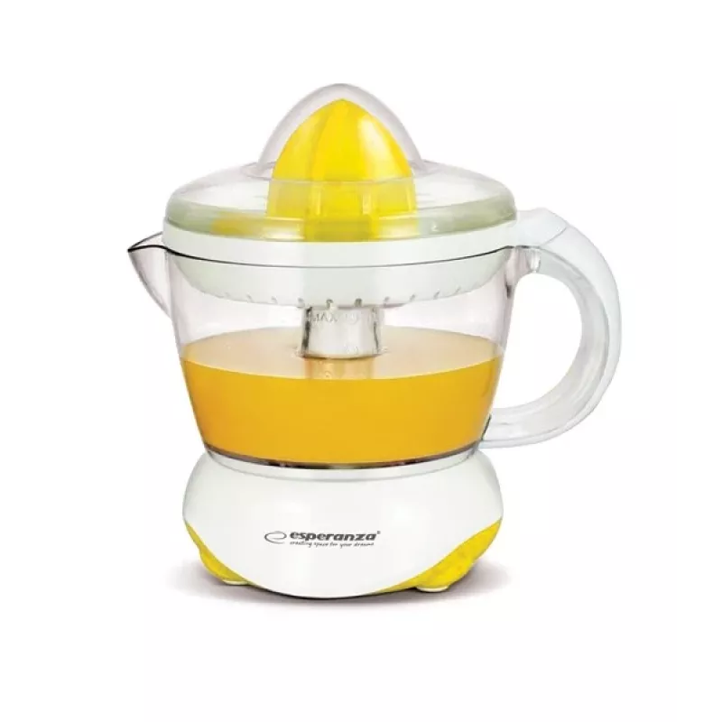 Elektrische citruspers ESPERANZA EKJ001Y – 0,7-L-schaal, 25 W, wit/geel