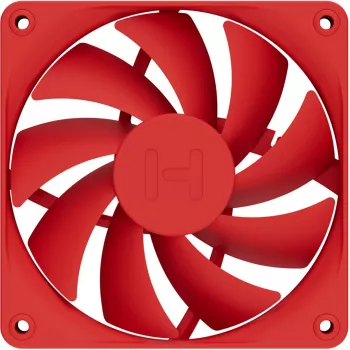 Computerventilator HYTE FA12-RR-4 120 mm, 1500 tpm, 72 m³/h, 1,6 mmH2O, fluïdumdynamisch lager, rood, 4-pack