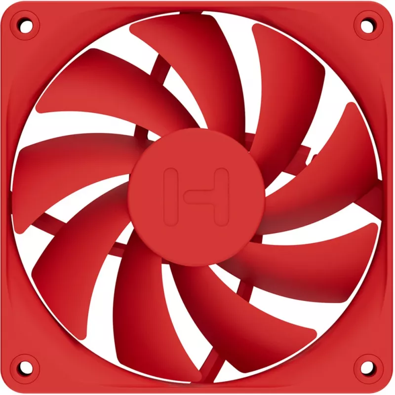Computerventilator HYTE FA12-RR-4 120 mm, 1500 tpm, 72 m³/h, 1,6 mmH2O, fluïdumdynamisch lager, rood, 4-pack