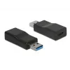 Kabeladapter DeLOCK 65696 USB 3.1 Gen 2 Type-A naar Type-C zwart