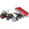Speelgoedtractor Bruder Claas Nectis 267 F met kiepaanhanger