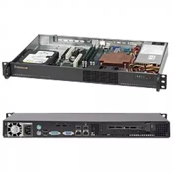 Supermicro - SuperChassis 510-203B (zwart) - rackmontage 1U - micro ATX 200 watt zwart