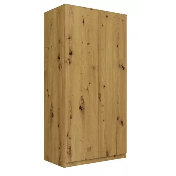 Kledingkast Top E Shop SD-90 ART KPL — eikenkleurig frame, 7 schappen, 2 deuren