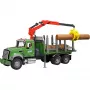 Houttransporter BRUDER MACK Granite met 3 stammen