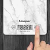 Keukenweegschaal Beper P102BIL004 - digitaal, 5 kg, 1 g, wit marmer