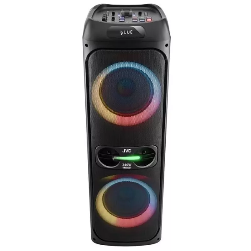 Draagbare partyluidspreker JVC XS-EP624B — zwart, op batterijen, Bluetooth
