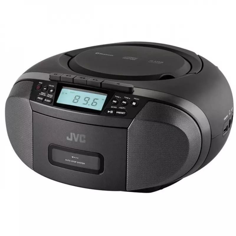 Radio-speler JVC RC-E444B zwart met cd-speler en FM-tuner