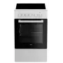 Beko FSS57000GW fornuis vrijstaand fornuis elektrisch keramische kookplaat zwart, wit