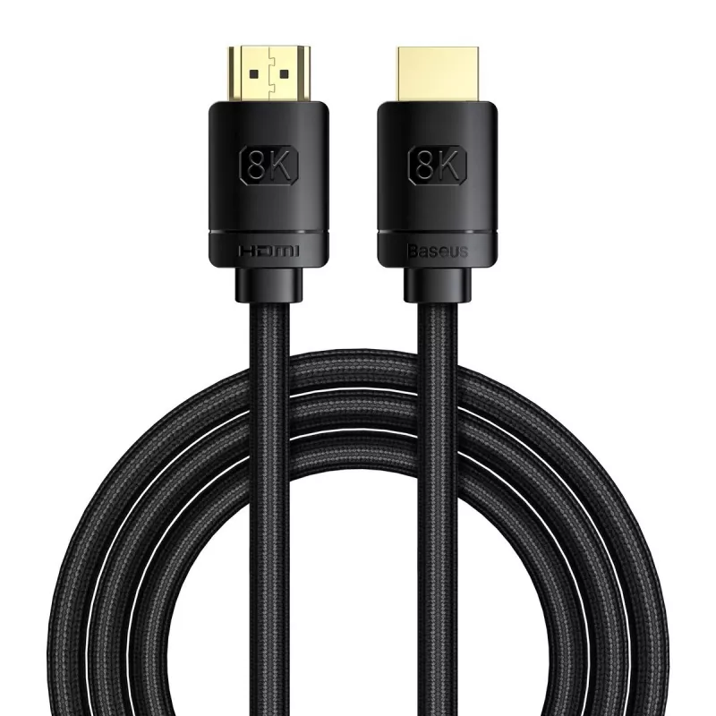 Baseus High Definition Series HDMI 2.1 kabel, 8K 60Hz, 3D, HDR, 48Gbps, 2m (zwart)