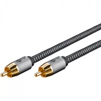 Goobay 65296. Aansluiting 1: RCA, connector 1 geslacht: mannelijk, aansluiting 2: RCA, connector 2 geslacht: mannelijk, kabelmateriaal: koper,