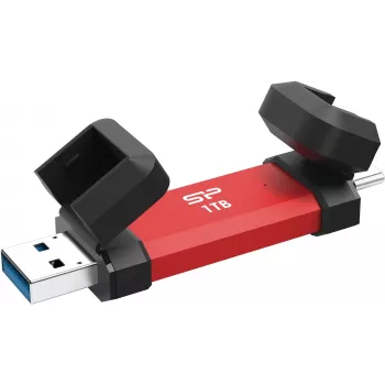 Silicon Power DS72 USB-stick 1 TB USB Type-A / USB Type-C 3.2 Gen 2 (3.1 Gen 2) rood (SP001TBUC3S72VPR)