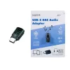 LogiLink USB-C DAC audio-adapter. USB-C/M naar 3.5 Mm/F. zwart
