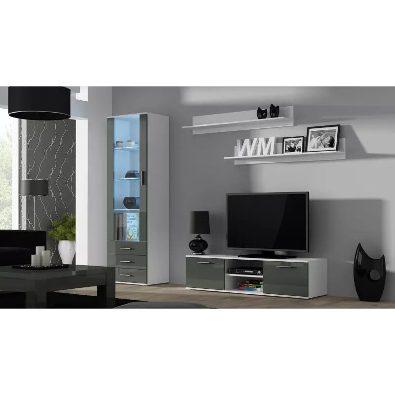Cama Set van twee planken 125cm SOHO wit mat