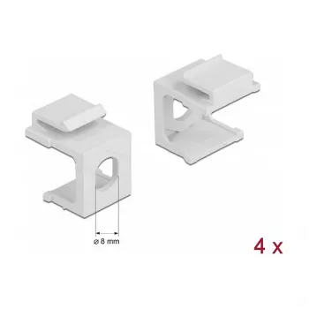 Delock - modulaire invoer (leeg) - wit - 1 aansluiting (verpakking van 4) (86819)